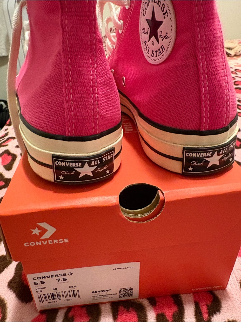 Converse vintage Pink High Top Canvas Sneakers